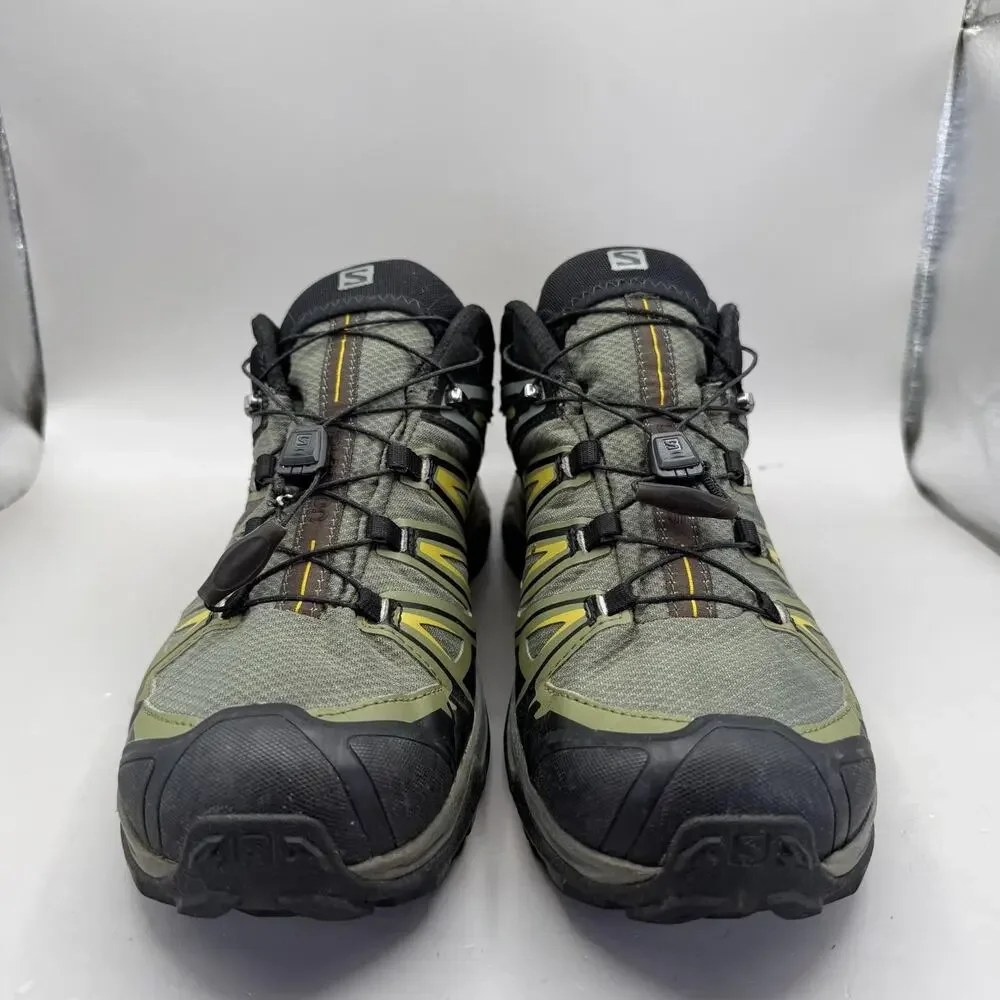 Salomon X Ultra Low GORE-TEX Shoes Mens 12 US Olive Green Hiking Trail Sneakers